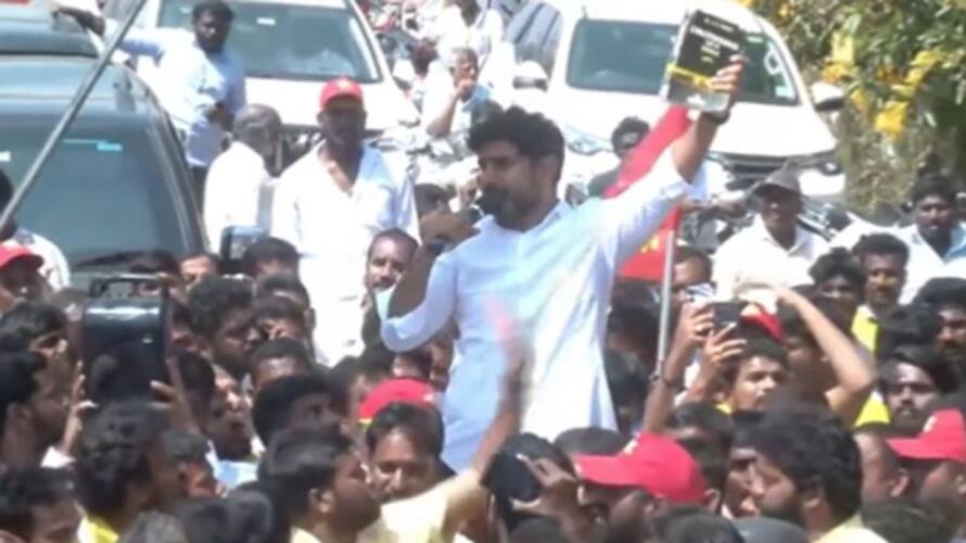 tension prevails in Nara Lokesh yuva galam padayatra in gangadhara nellore tension prevails in Nara Lokesh yuva galam padayatra in gangadhara nellore