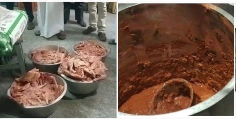 200 kg of spoiled meat has been seized from Sengottai Rahmath Border Parotta shop