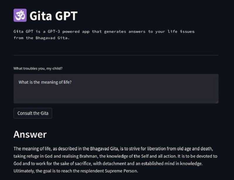 Google engineer develops GitaGPT Bhagavad Gita for spiritual wisdom san