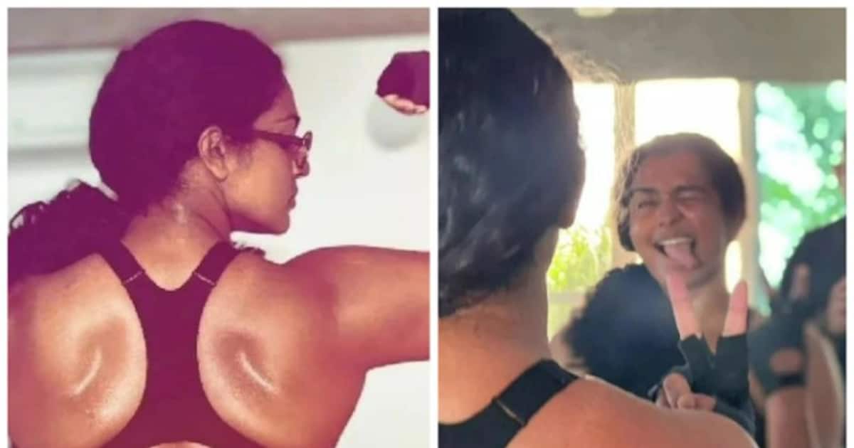 Adengappa… Is this Parvathy from Poo?  Photos showing the beauty of a body builder!