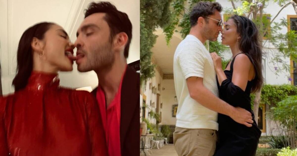 இதுக்கு லிப்லாக்கே பரவால்ல போல..! காதலனின் நாக்கோடு நாக்கை உரசி எமி ஜாக்சன் கொடுத்த பப்பி ஷேம் போஸ்