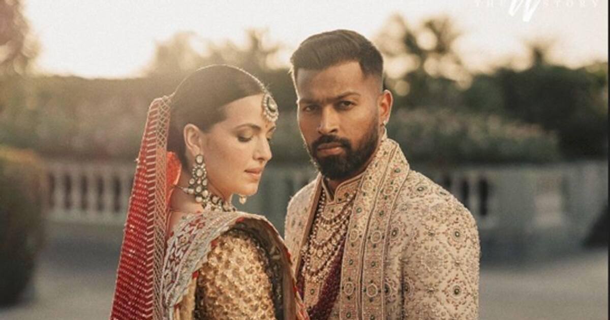 இந்து முறைப்படி மாலை மாற்றி திருமணம் செய்த ஹர்திக் பாண்டியா - வைரலாகும் திருமண புகைப்படங்கள்!