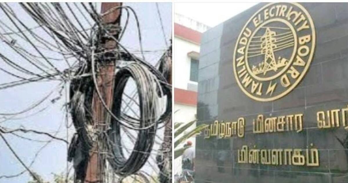 மின்கம்பங்களில் உள்ள கேபிள் வயர்களை 15 நாட்களில் அகற்ற வேண்டும் - மின்சார வாரியம் அதிரடி உத்தரவு