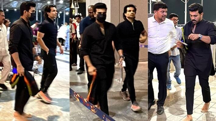 Ram Charan was spotted taking off for the Oscars event Ram Charan was spotted taking off for the Oscars event