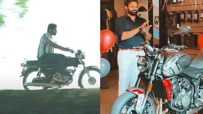 Sai dharam Tej very risky bike stunt in virupaksha movie 