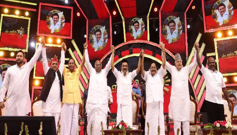 M K Stalin call to unite against BJP to save the country