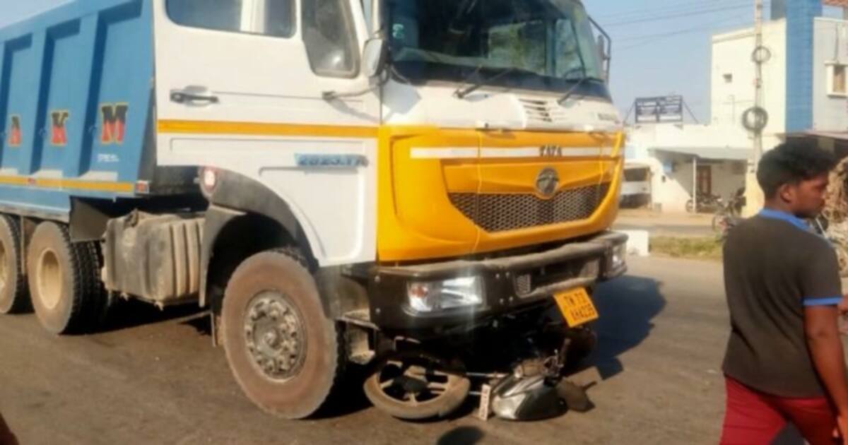 மணல் லாரி மோதி ஒருவர் பலி; திருமணத்திற்கு சென்றபோது பரிதாபம்