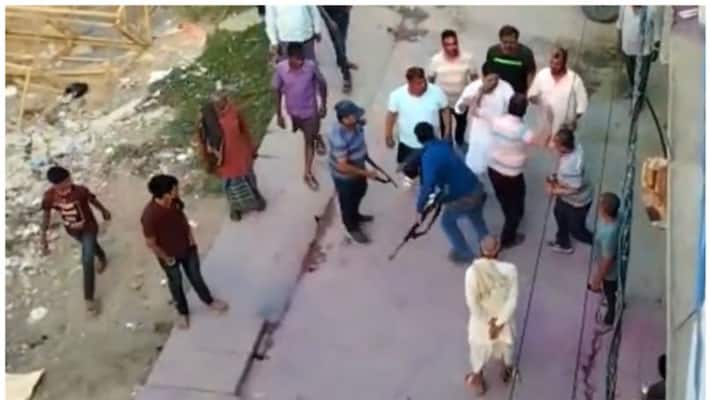 Bihar student who is recording the clash shot by a person video
