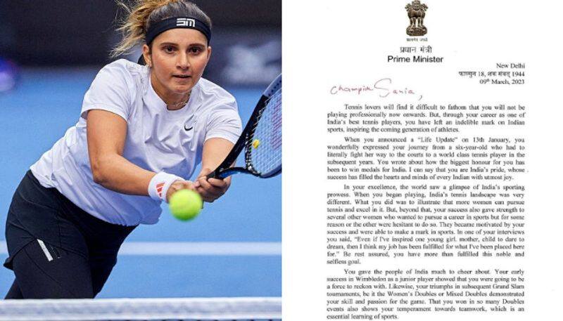 PM Modi Wrote Letter to Sania Mirza on Her Retirement, Tennis Star Reacts MSV 