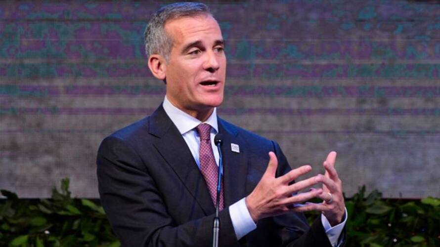 Eric Garcetti Sworn In As US Ambassador To India By Vice President Kamala Harris Eric Garcetti Sworn In As US Ambassador To India By Vice President Kamala Harris