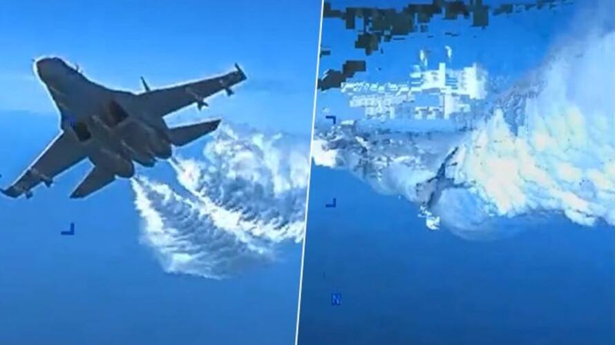 Russian defence ministry gives state awards to fighter pilots involved in US drone crash incident: Report AJR Russian defence ministry gives state awards to fighter pilots involved in US drone crash incident: Report AJR