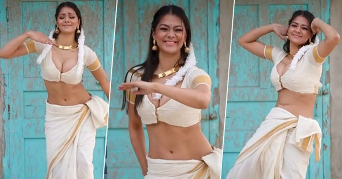 Namrita Malla Hot Photos Video Bhojpuri Actress Sultry Dance In White Saree Soars Heat On