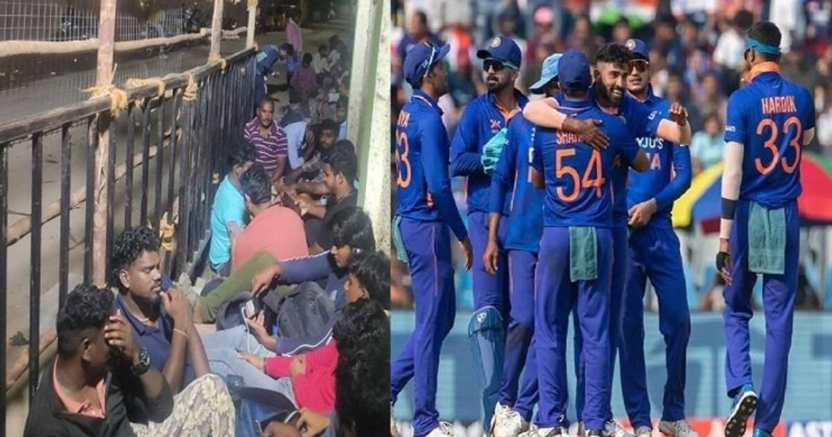 ரூ.1200 முதல் ரூ.10000 வரை விற்பனை-  3ஆவது போட்டிக்கு டிக்கெட் வாங்க  நீண்ட வரிசையில் காத்திருந்த ரசிகர்கள்!