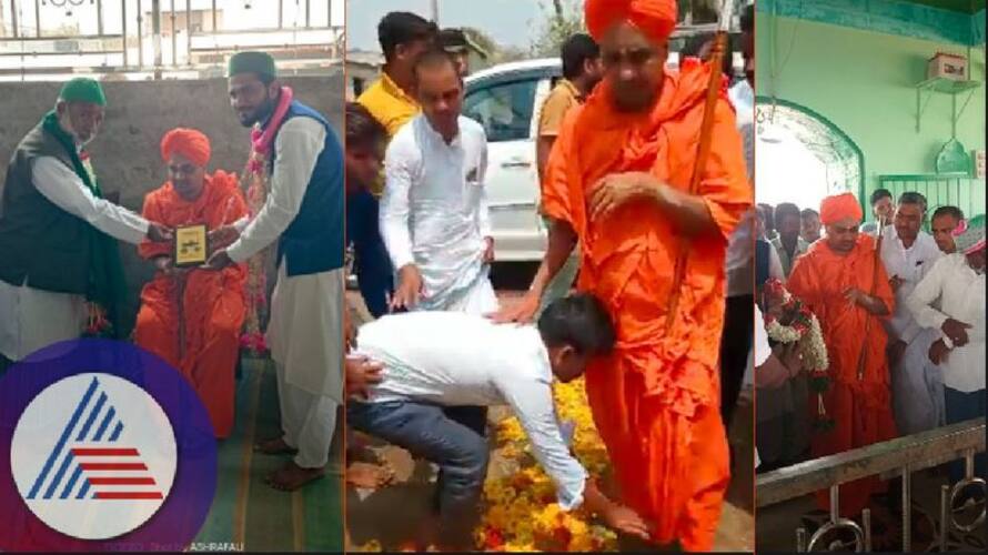 Koppala Gavisiddeswara Swamiji visited the Dargah today rav Koppala Gavisiddeswara Swamiji visited the Dargah today rav