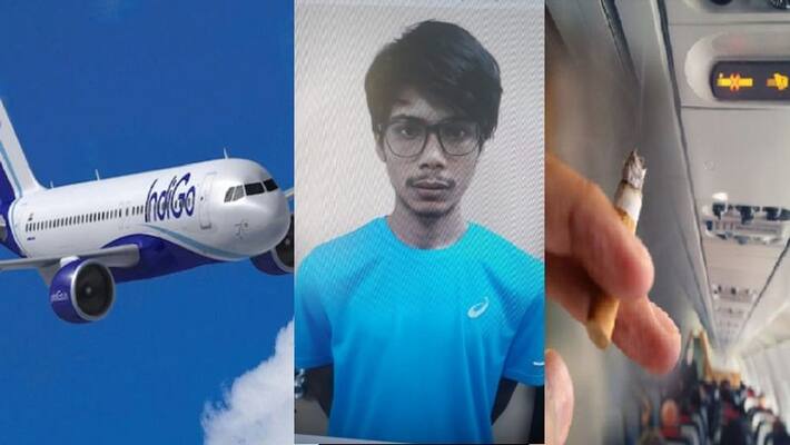 Young man smoked on a Bengaluru Indigo flight playing with lives of passengers sat Young man smoked on a Bengaluru Indigo flight playing with lives of passengers sat
