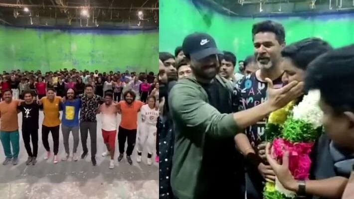 Oscar celebrations by Prabhudeva at RC15 sets Oscar celebrations by Prabhudeva at RC15 sets