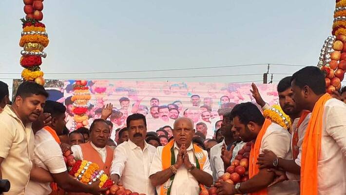 Former CM BS Yediyurappa Slams On Congress At Shivamogga gvd Former CM BS Yediyurappa Slams On Congress At Shivamogga gvd