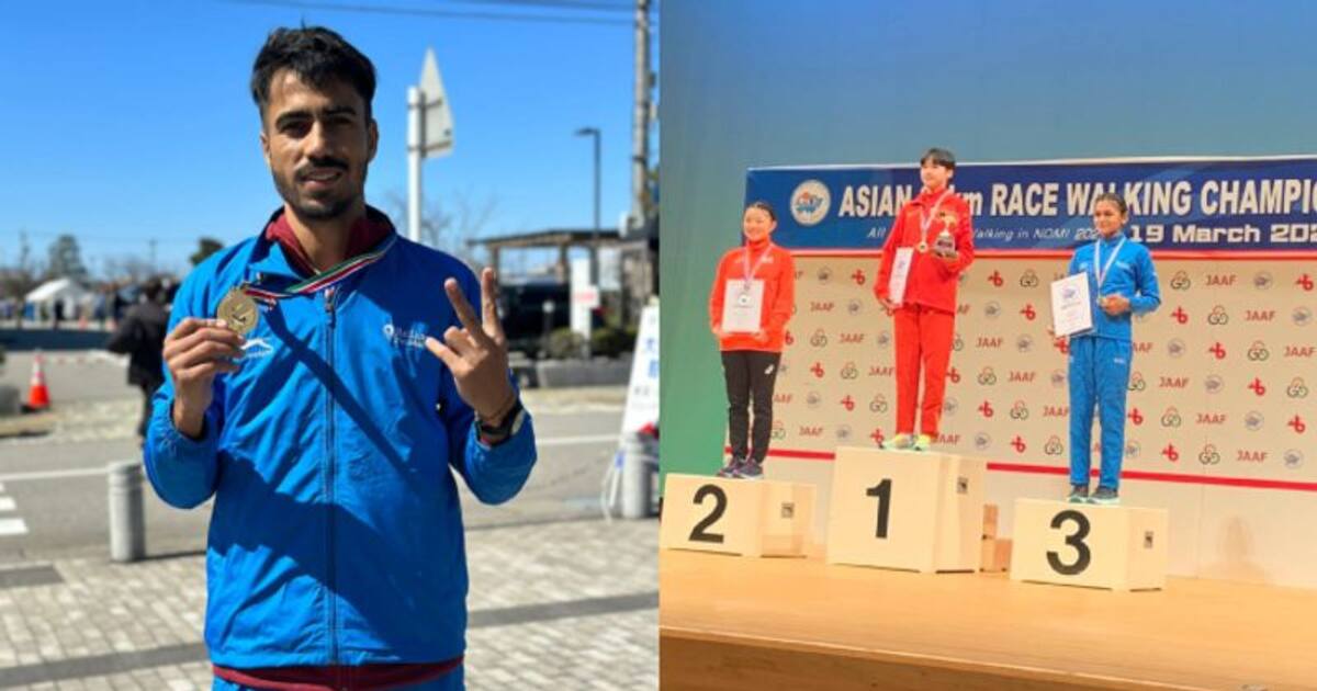 Asian Race Walking Championships - 20 கி.மீ பிரிவில் அக்‌ஷ்தீப் சிங் தங்கம், பிரியங்கா வெண்கலம் வென்று சாதனை!