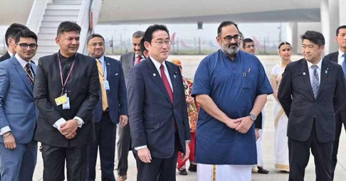 2 நாள் பயணமாக இந்தியா வந்தார் ஜப்பான் பிரதமர் புமியோ கிஷிடோ.. வரவேற்றார் மத்திய அமைச்சர் ராஜீவ் சந்திரசேகர்
