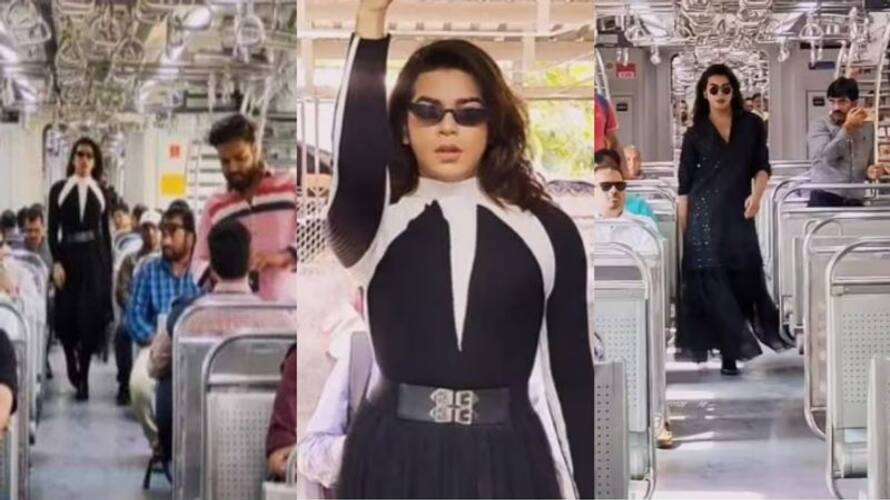 Man In Skirt Does A Catwalk Inside Mumbai Local azn Man In Skirt Does A Catwalk Inside Mumbai Local azn