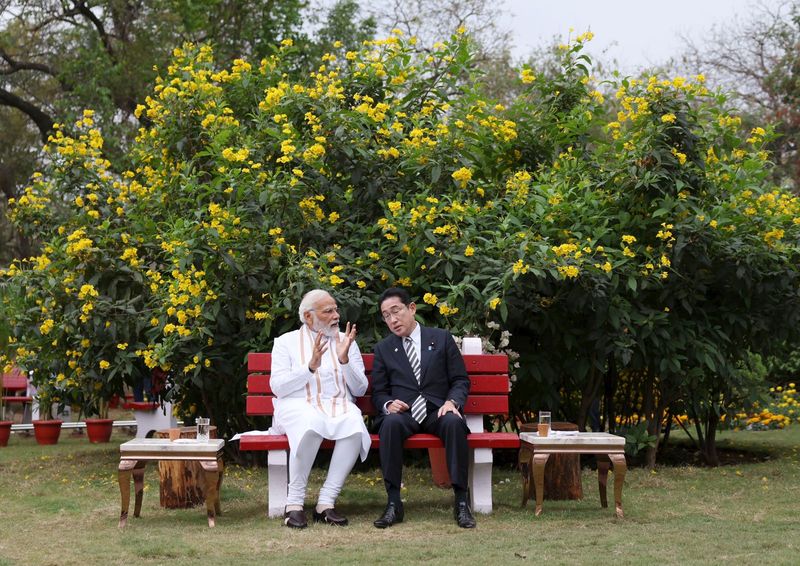 india and japanese pms went to buddha jayanti park in delhi