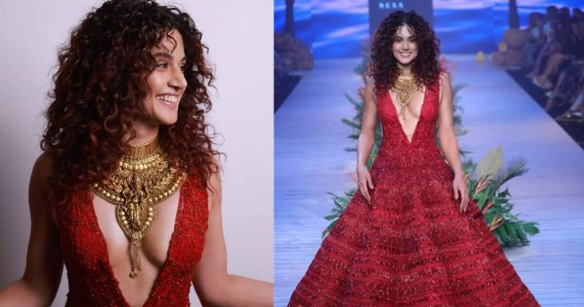 பேஷன் ஷோவுக்கு தங்க நெக்லஸ் போட்டுட்டு வந்தது குத்தமா? நடிகை டாப்ஸியை ரவுண்டு கட்டி விளாசும் நெட்டிசன்கள்