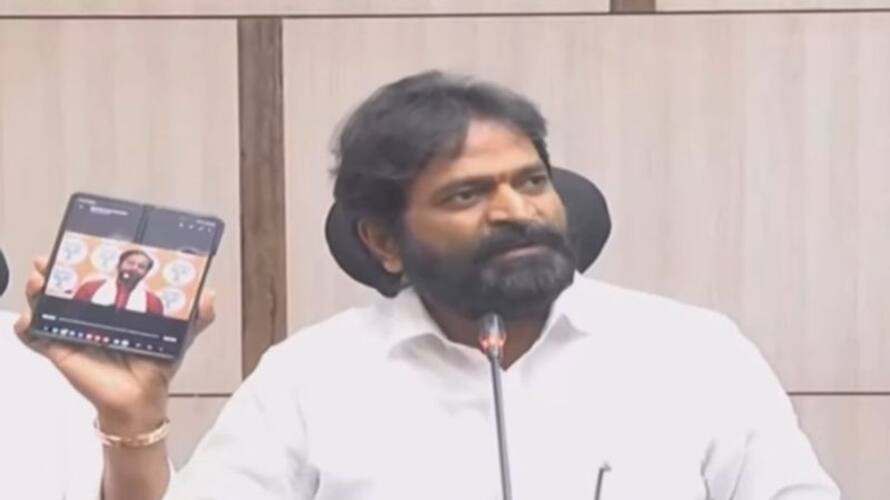 Minister V Srinivas Goud Press meet on MLC Kavitha ED Grilling Minister V Srinivas Goud Press meet on MLC Kavitha ED Grilling
