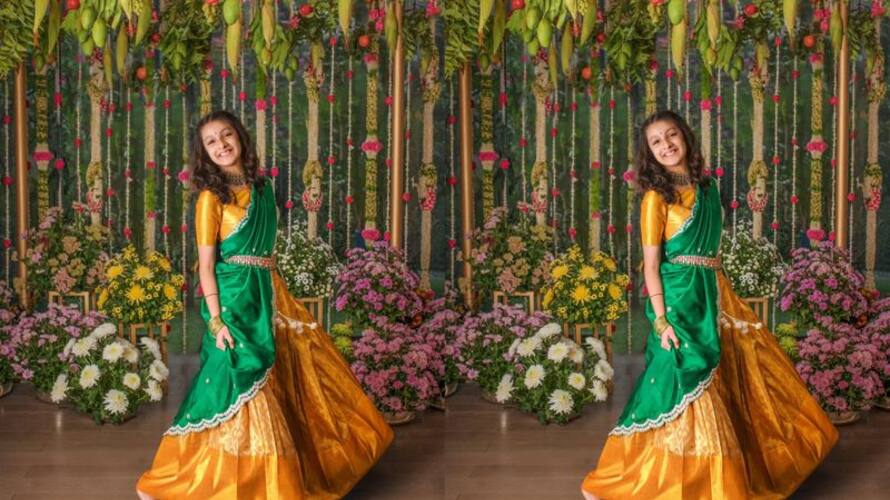 hero mahesh babu daughter stara ugadi festival look viral hero mahesh babu daughter stara ugadi festival look viral
