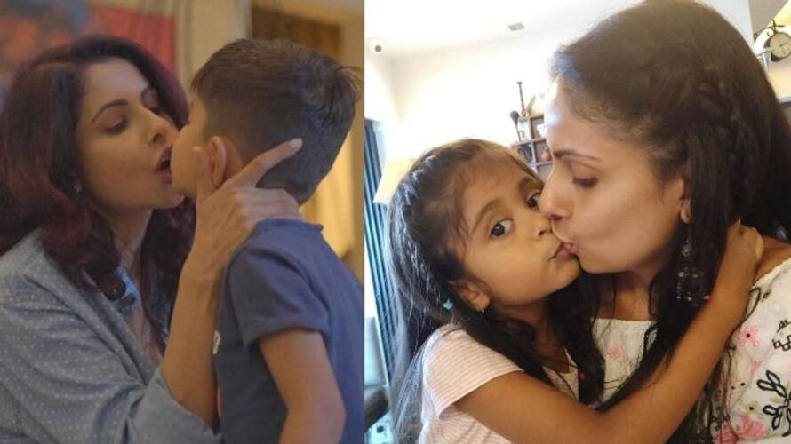 netizens trolled bollywood actress chhavi mittal shares lip kiss photos with her childrens netizens trolled bollywood actress chhavi mittal shares lip kiss photos with her childrens
