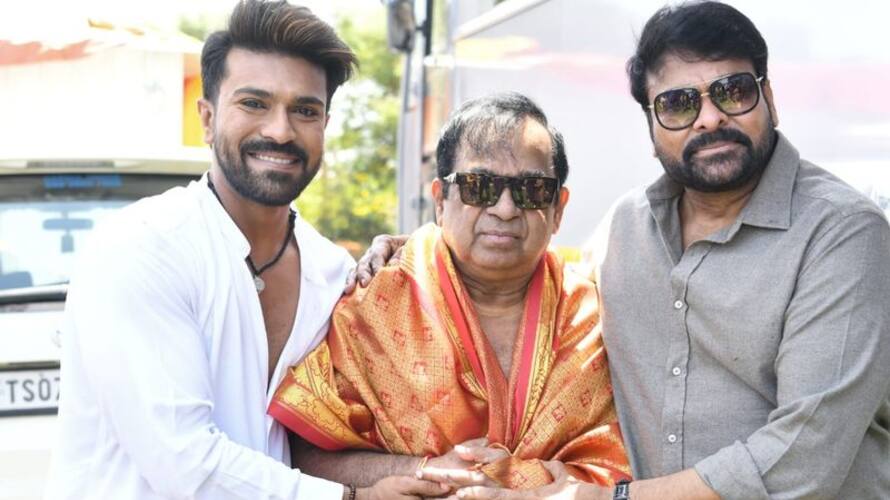 brahmanandam was felicitated by chiranjeevi and ram charan regards rangamarthanda movie arj brahmanandam was felicitated by chiranjeevi and ram charan regards rangamarthanda movie arj