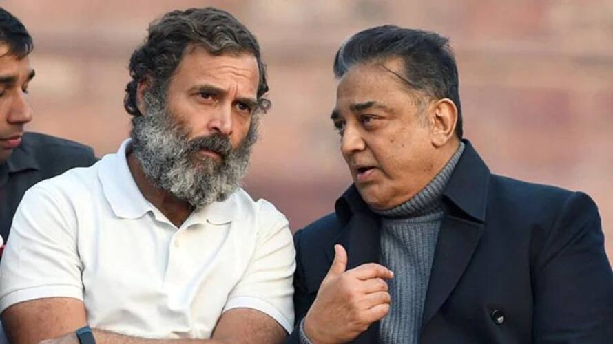Kamal Haasan stands with Rahul Gandhi; says Satyameva Jayate! Kamal Haasan stands with Rahul Gandhi; says Satyameva Jayate!