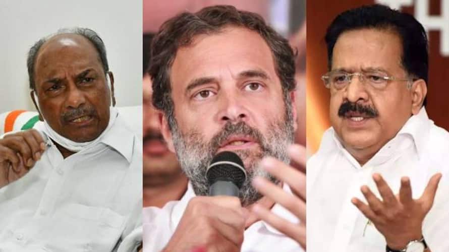 A K Antony and Ramesh Chennithala React of Rahul Gandhi's disqualification jrj A K Antony and Ramesh Chennithala React of Rahul Gandhi's disqualification jrj