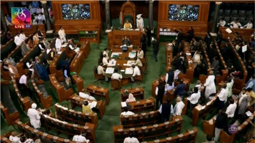 Opposition MPs meet at Parliament complex, some wear black clothes to protest Rahul's disqualification Opposition MPs meet at Parliament complex, some wear black clothes to protest Rahul's disqualification