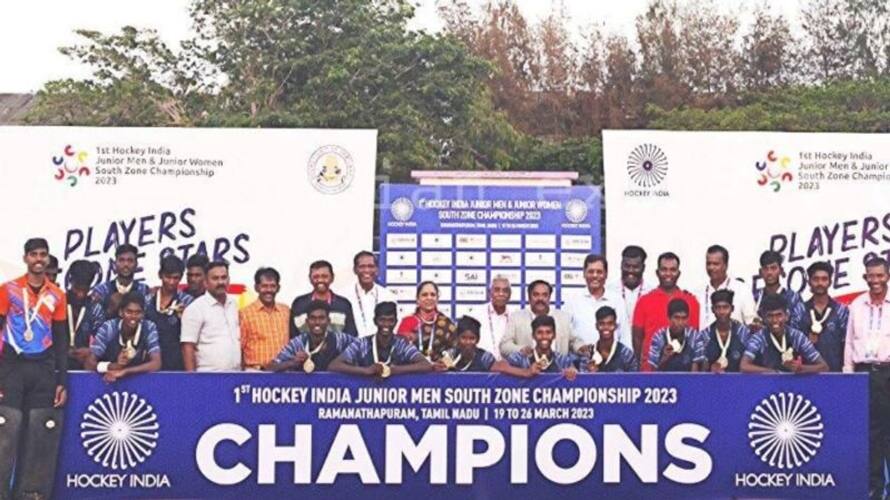 Tamilnadu Mens Junior Team won 1st Hockey India Junior Men South Zone Championship 2023 Tamilnadu Mens Junior Team won 1st Hockey India Junior Men South Zone Championship 2023