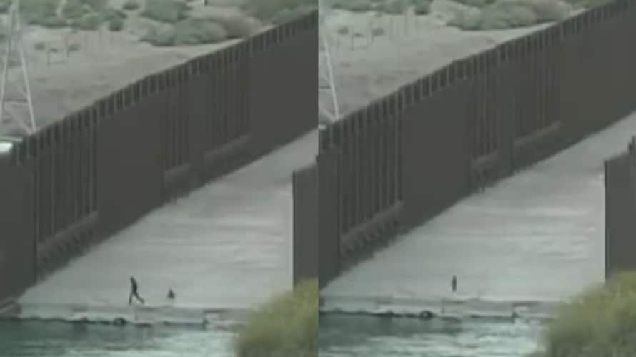 smuggler leaving behind a one year old baby near river the video going viral hyp smuggler leaving behind a one year old baby near river the video going viral hyp