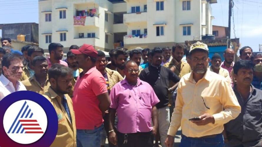 Auto station construction dispute Clash between BJP workers Auto station construction dispute Clash between BJP workers