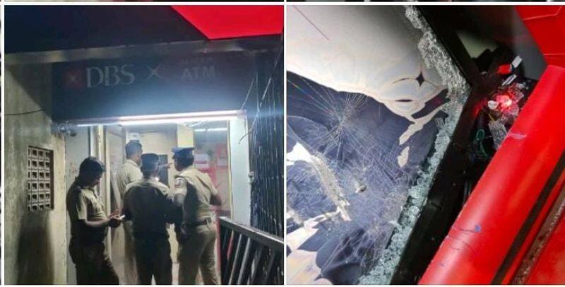 An incident of breaking ATM machine and trying to steal money in Chennai has created a stir
