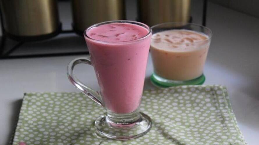 How to make Ice Apple Rose Milk Drink How to make Ice Apple Rose Milk Drink