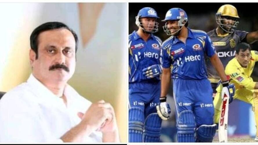 Anbumani requests to ban tobacco advertisements in Chennai IPL match Anbumani requests to ban tobacco advertisements in Chennai IPL match