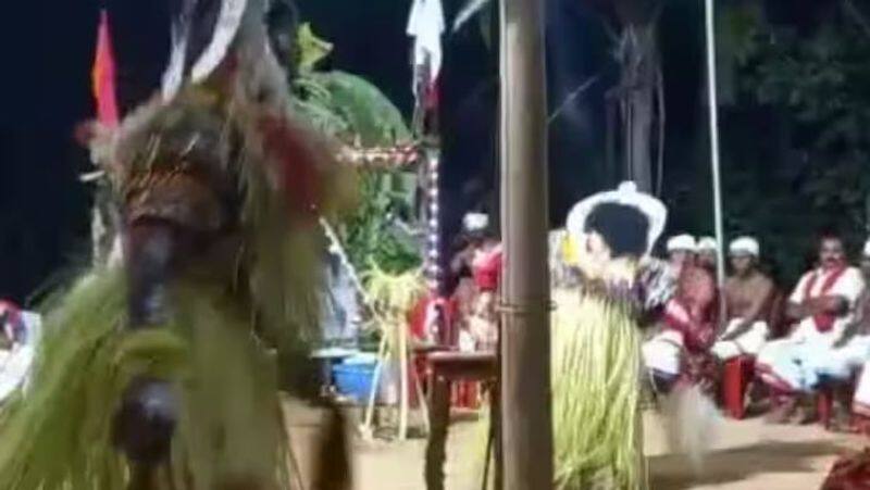 bhoota kola dancer dies while dancing