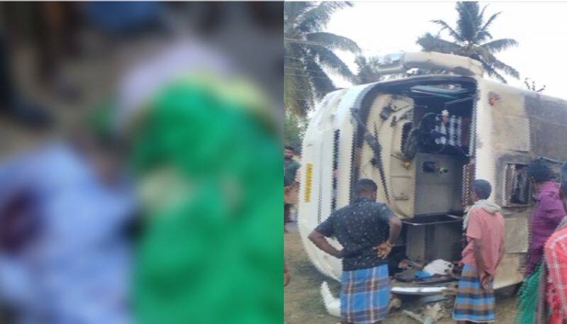 The Chief Minister of Tamil Nadu has announced relief assistance after the tourist bus overturned and 2 people died