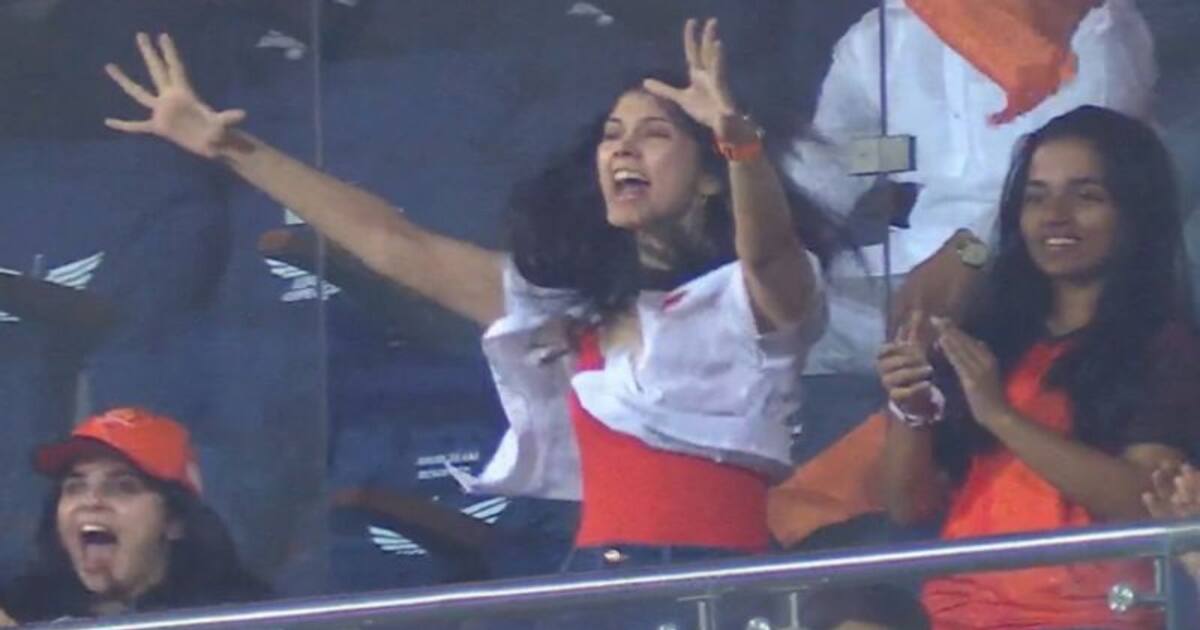 IPL 2023: ஒரே ஒரு விக்கெட் காலியானதற்கு சட்டையெல்லாம் திறந்து போட்டு ஆட்டம் போட்ட காவ்யா மாறன்!