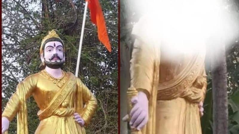 chhatrapati veera shivaji statue statue broken near Nagercoil 