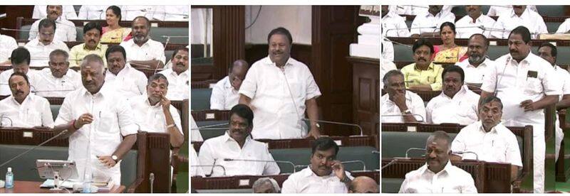 In the Tamil Nadu Legislative Assembly OPS and EPS MLAs raised questions about the people problem