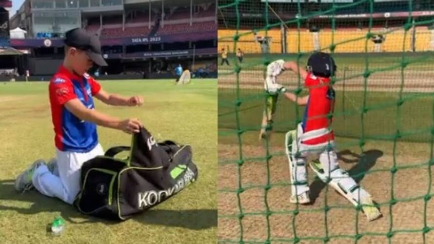 கையில் குளோஸ், தலையில் ஹெல்மெட், காலில் பேடு கட்டி பயிற்சியில் ஈடுபட்ட