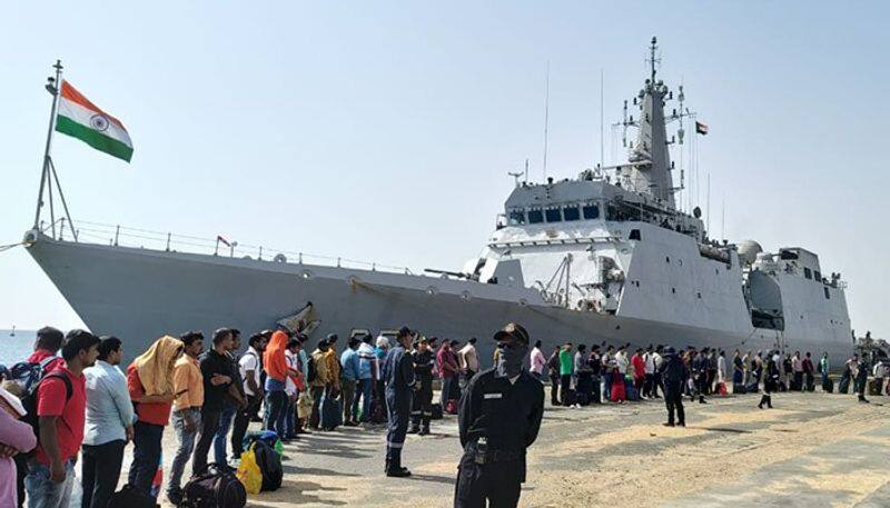 Operation Kaveri First Batch of 278 Indians leaves Sudan on board INS Sumedha gcw