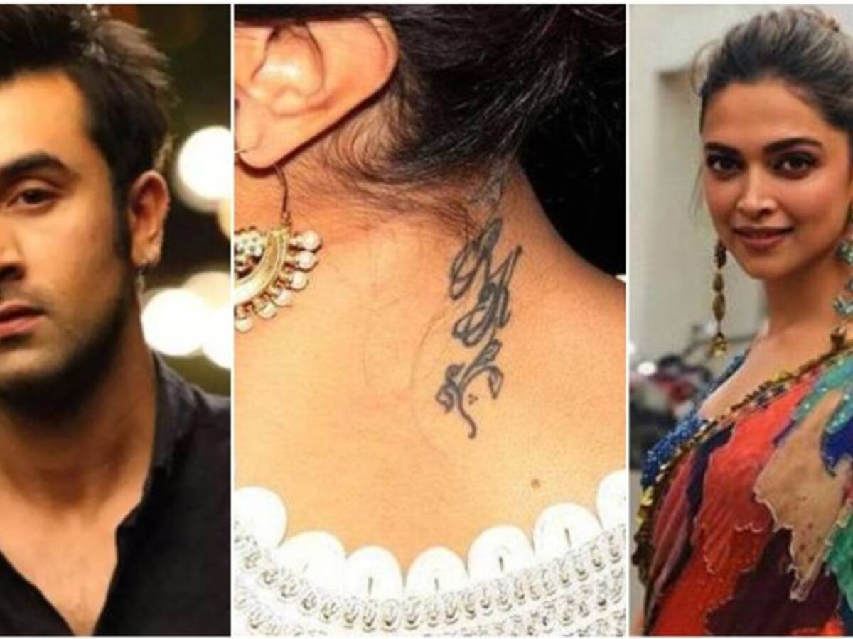 Deepika Padukone Changing Her 'RK' Tattoo To 'RS' Or Is She Flaunting It? -  video Dailymotion