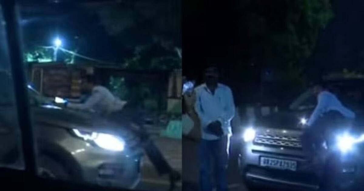 வழிமறித்த நபர் மீது காரை மோதி 3 கி.மீ. இழுத்துச் சென்ற போதை ஆசாமி