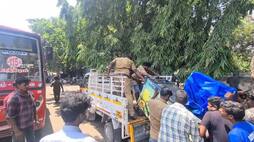 Removal of encroachments at Gandhipuram Bus Stand in coimbatore