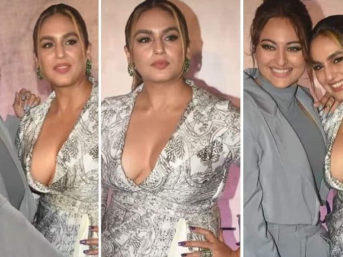 Huma Qureshi gets trolled for her BRALESS look in SEXY plunging neckline  dress; see video